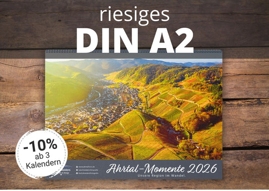 Monatskalender "Ahrtal Momente" 2026 - riesiges A2 Format